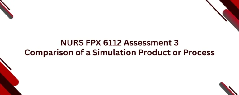 NURS FPX 6112 Assessment 3 Comparison of a Simulation Product or Process